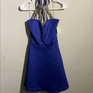 Navy blue fancy doll dress